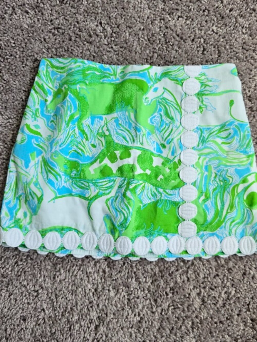 Lilly Pulitzer Girls Mini Michelina Skort Galloping Gals Horse Print M 6-8